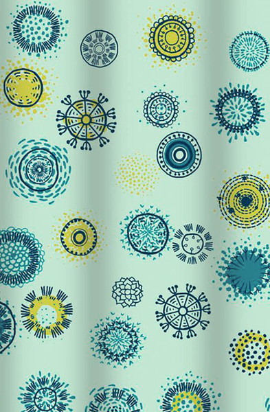 Шторка-занавеска для ванны V-line Одуванчики 180x180 - фото