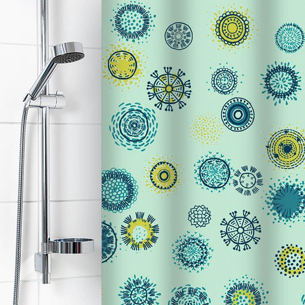 Шторка-занавеска для ванны V-line Одуванчики 180x180