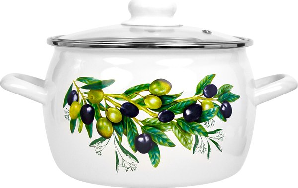 Кастрюля Лысьвенские эмали Оливковая ветвь С-4213 АП2/4 - фото