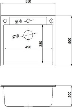 Мойка кухонная AV Engineering Unit AVE550500GRA (серый)
