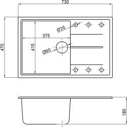 Мойка кухонная AV Engineering Benefit AVE730470GRA (серый)