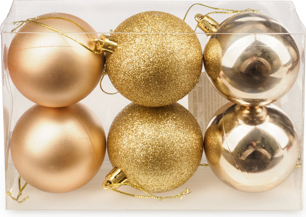 Набор шаров новогодних Ausini HE20248-62-4 - фото