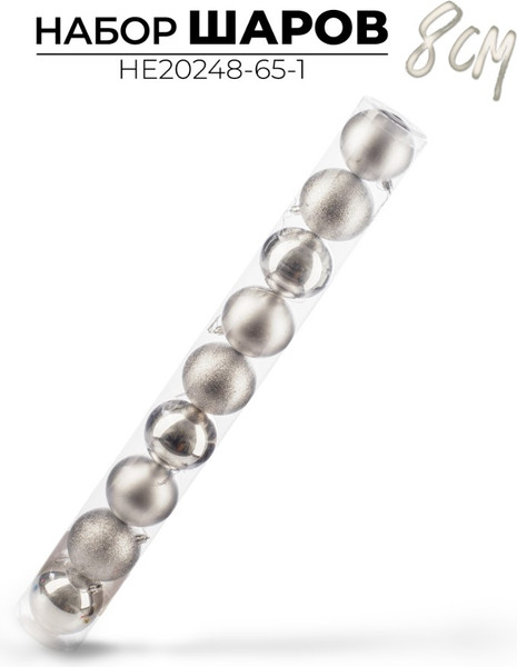 Набор шаров новогодних Ausini HE20248-65-1