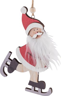Елочная игрушка Волшебная страна Санта на коньках SYMZPB-4423202 / 106443