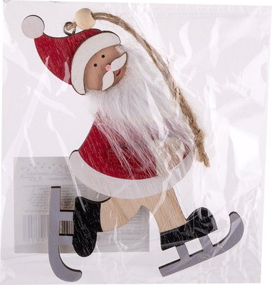 Елочная игрушка Волшебная страна Санта на коньках SYMZPB-4423202 / 106443