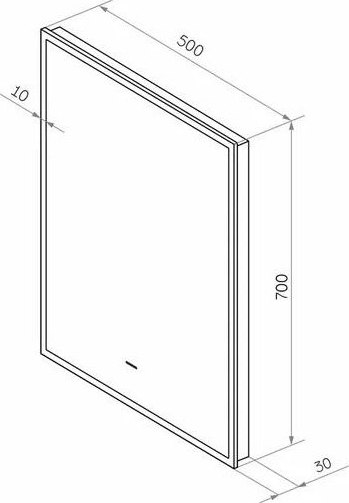 Зеркало Континент Amer Black Led 50x70