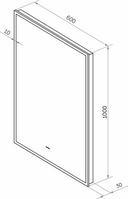 Зеркало Континент Amer Black Led 60x100