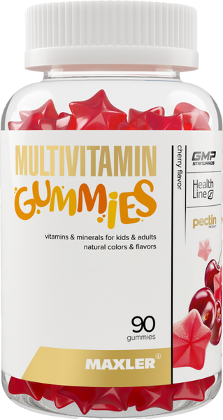 Витаминно-минеральный комплекс Maxler Мультивитамин гаммиз со вкусом вишни - фото