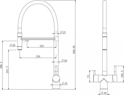 Смеситель Abber Wasser Kreis AF81141G