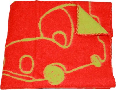 Одеяло для малышей Klippan Машинки алые 100x140 - фото