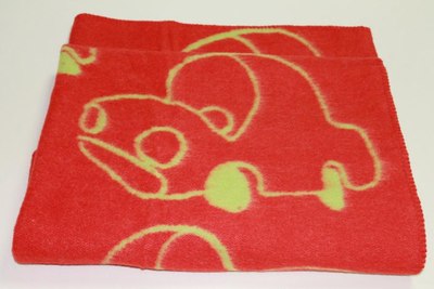 Одеяло для малышей Klippan Машинки алые 100x140