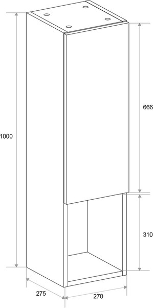 Шкаф для ванной ЗОВ Кито Флавио / CKFLW0MWF
