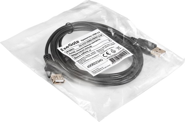 Удлинитель кабеля ExeGate EX-CCF-USB2-AMAF-2.0F / EX294762RUS