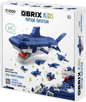 Конструктор QBRIX Kids. Много кубиков. Морские обитатели 32007 - фото