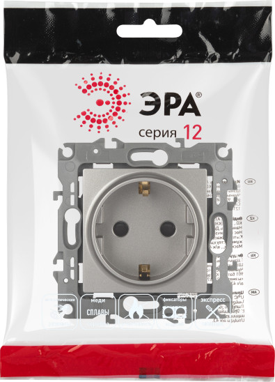 Розетка ЭРА Schuko 12-2102-16 / Б0065651