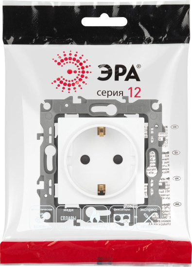 Розетка ЭРА Schuko 12-2102-01М / Б0065661
