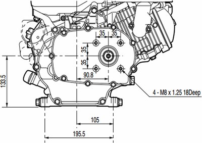 Двигатель бензиновый StaRK GX 390 F-R 18A 13лс