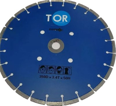 Отрезной диск алмазный TOR По бетону HQR500A-2 E 350Dx3.6Tx50H Cutter Disc 350mm / 1019723 - фото