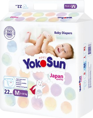 Подгузники детские YokoSun На липучках М 5-10кг
