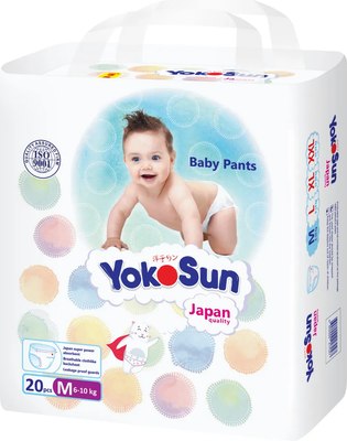 Подгузники-трусики детские YokoSun M 6-10кг