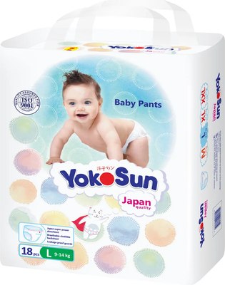 Подгузники-трусики детские YokoSun L 9-14кг
