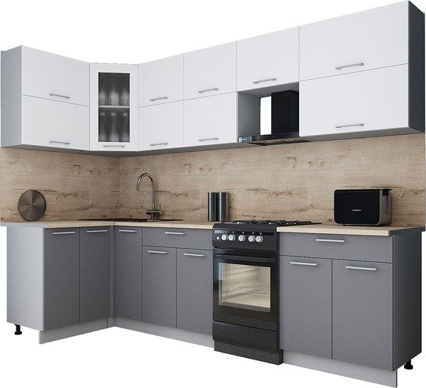 Кухонный гарнитур Интерлиния Мила Gloss 50-12x28 - фото