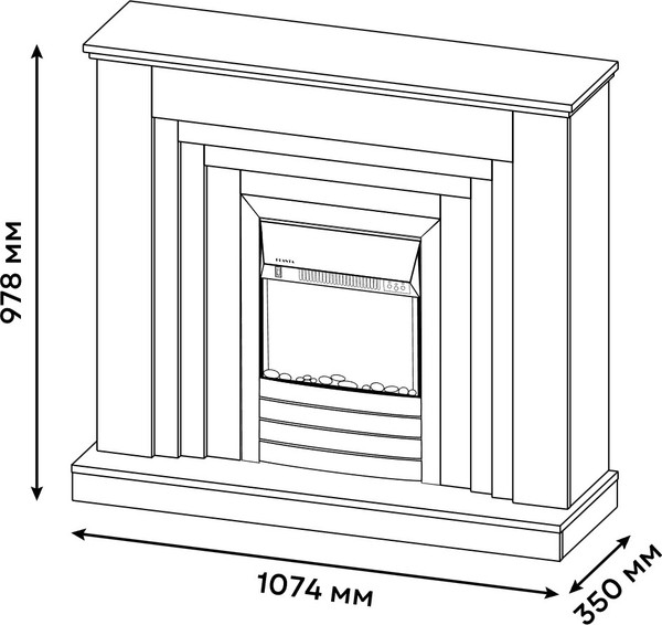 Каминокомплект PLANTA PORT011W-FS600S