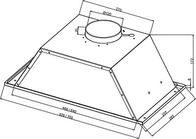 Вытяжка скрытая Nordfrost FB 6060 W