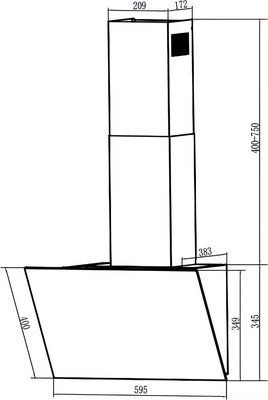 Вытяжка скрытая Nordfrost HM 6080 W