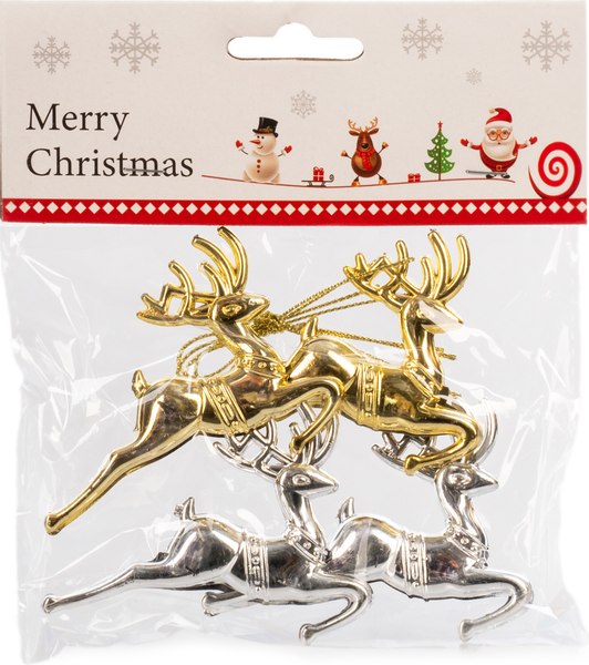 Набор елочных игрушек Ausini JQ-8288/G/SL - фото