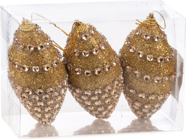 Набор елочных игрушек Ausini JQ-14033/G - фото