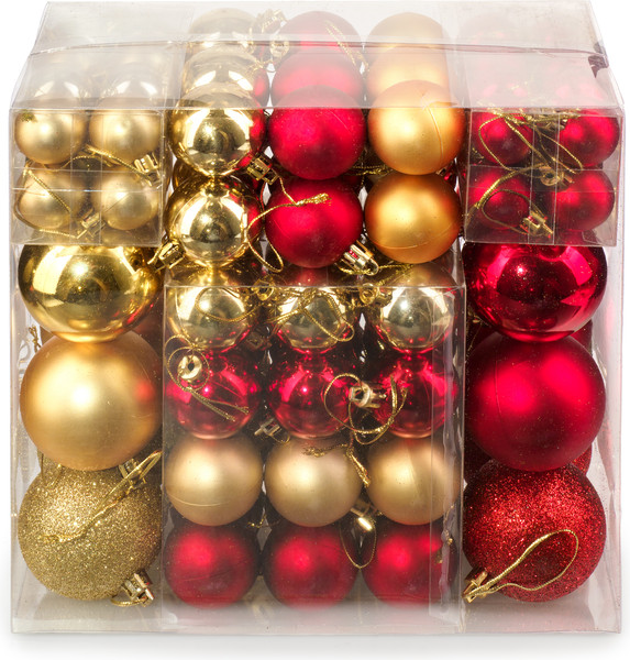 Набор шаров новогодних Ausini HE20248-57GD - фото