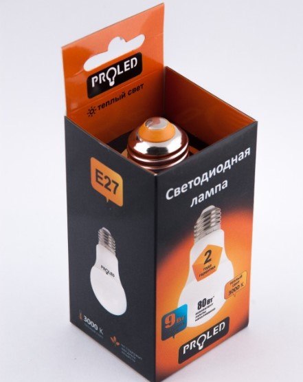 Лампа Proled A60-9W/4000K/E27