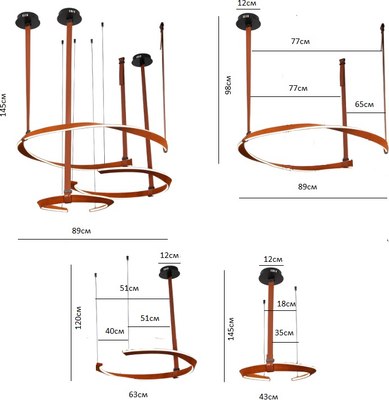 Люстра Kinklight Маджена 07656-3A.04(3000K)