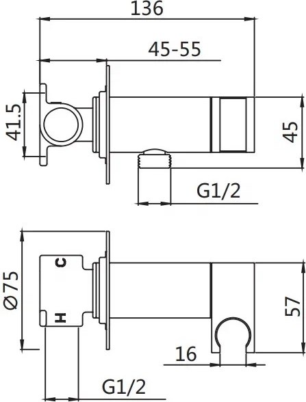 Гигиенический душ со смесителем Shevanik S147T