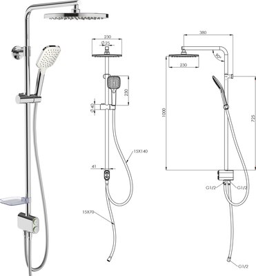 Душевая система Teska Tena DR2920C