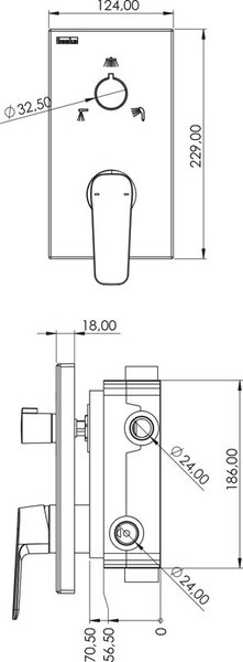Душевая система со смесителем Teska Ciera AS3300W
