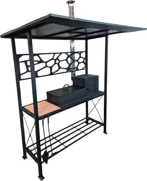 Мангал СтальСнабДизайн GrandLoft С навесом и печью