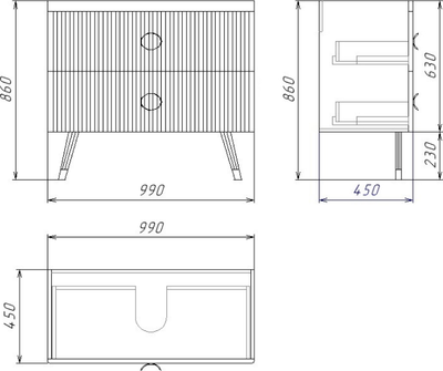 Тумба под умывальник Grossman Атрио 105 / 1010501