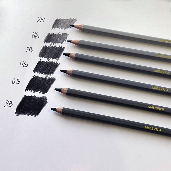 Простой карандаш Малевичъ Graf'Art 6B матовый / 197308
