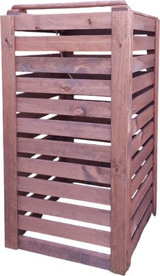 Бокс для мусорного контейнера Четыре Солнца Деревянный - фото