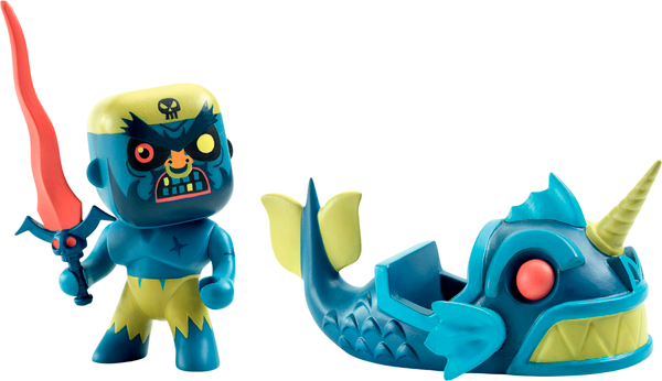 Набор фигурок коллекционных Djeco Arty Toys Пират Ужас с монстром / DJ06839 - фото