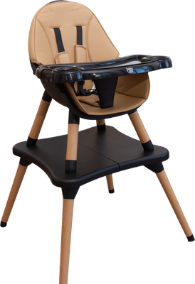 Стульчик для кормления Solmax&Kids HW99644 (бежевый/черный) - фото