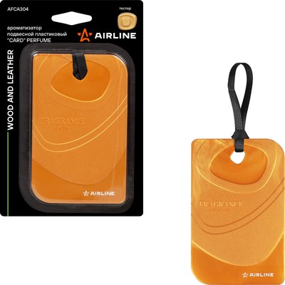 Ароматизатор автомобильный Airline Card Perfume Wood and Leather / AFCA304