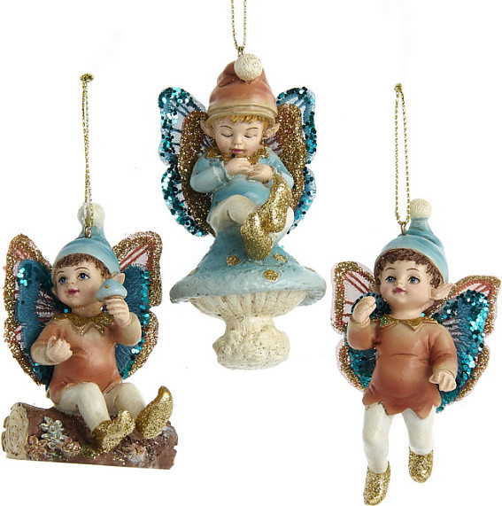 Елочная игрушка Kurt S. Adler Маленькая фея-мальчик / E0922