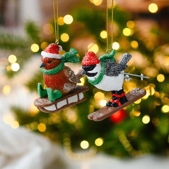 Елочная игрушка Kurt S. Adler Птица на лыжах / E0970_3