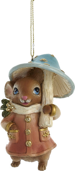 Елочная игрушка Kurt S. Adler Мышь с грибком / E0923 - фото