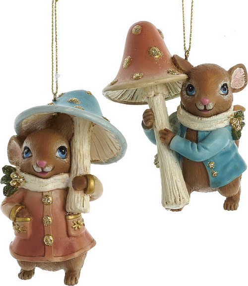 Елочная игрушка Kurt S. Adler Мышь с грибком / E0923