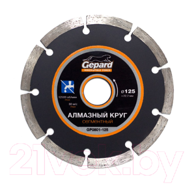 Отрезной диск алмазный Gepard GP0801-125 - фото