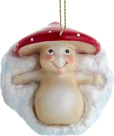 Елочная игрушка Kurt S. Adler Грибочек на снегу / MLM0011_2 - фото